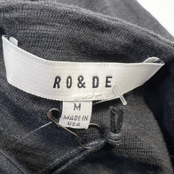 Ro & De Anthropologie Back Bow Tie Tank Shirt Blouse Top Black Medium NEW $58 - Picture 9 of 10